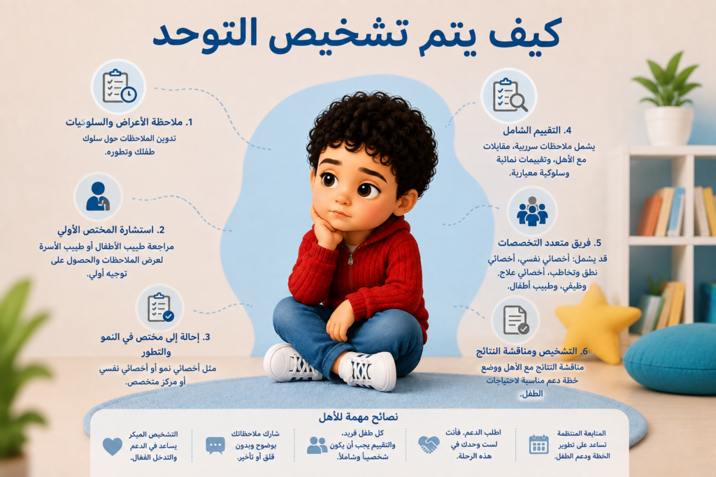 كيف يتم تشخيص التوحد